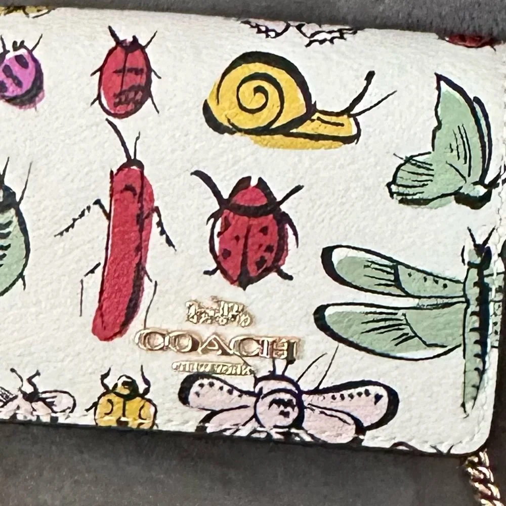 Coach Multicolor Insect Print Crossbody Bag - Picture 7 of 7